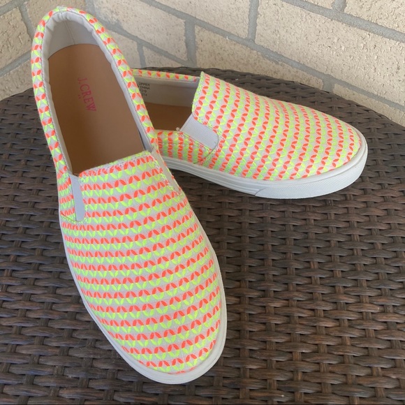 J. Crew Shoes - Neon J. Crew Slip on Sneakers